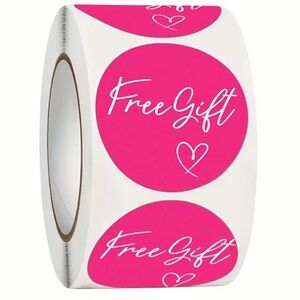 1roll Circular Free Gift Self Adhesive Stickers NWT